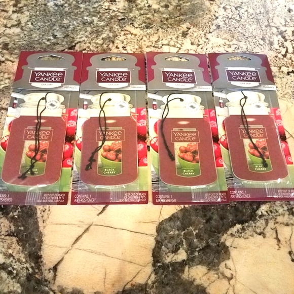 Yankee Candle Other - Yankee Candle Car Jar Air Freshener - Black Cherry Scent - 4 Packs
